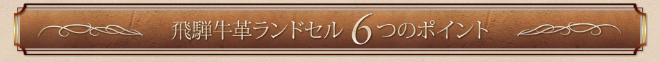飛騨牛革ランドセル6つのポイント